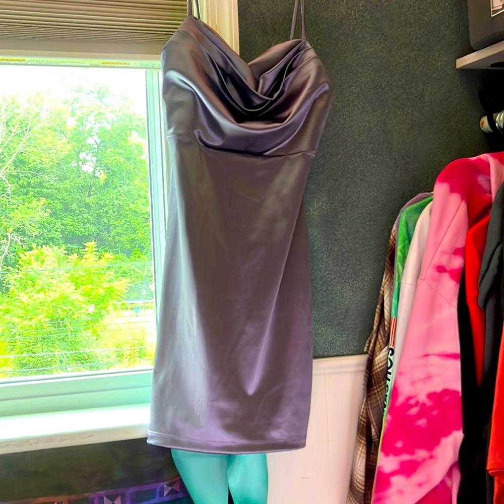 Windsor Purple Short Simple Cute Dress